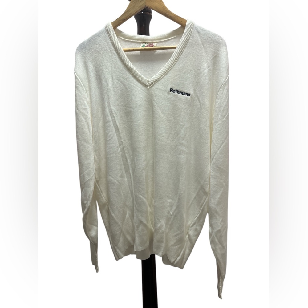 Cactus Jack white mens promotional cardigan golf sweater size extra large XL